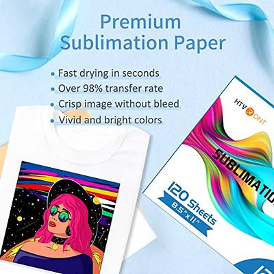 HTVRONT Printable Heat Transfer Vinyl - 10 Pack 8.5 inch x 11 inch Iron on Transfer Paper for Dark Fabric - Wash Durable Heat Transfer Paper for T