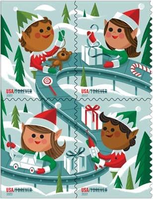 Holiday Elves Christmas Celebrations First Class Postage Stamps (5 Booklet,  100 Stamps) for USPS - Yahoo Shopping