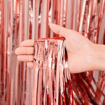 Rose Gold Fringe Curtain, Rose Gold Backdrop, Bachelorette Party  Decorations