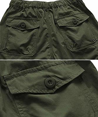 FEDTOSING Cargo Shorts for Men Loose Fit Elastic Waist Twill 3/4 Capri Long  Shorts with Multi-Pockets (Army Green 33) - Yahoo Shopping