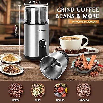 Hamilton Beach Fresh Grind Electric Coffee Grinder for Beans, Spices and  More, Stainless Steel Blades, Removable Chamber, Makes up to 12 Cups, Black  