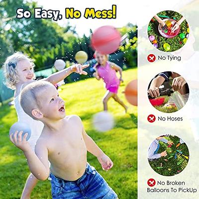  Reusable Water Balloons for Kids 24 PCS Quick Fill Silicone  Water Bombs Games Splash Balls with Mesh Bag Pool Beach Backyard Water Toys  for Boys Girls Outdoor Toys Activities Summer Toys