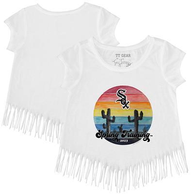 Milwaukee Brewers Tiny Turnip Girls Toddler Baseball Love Fringe T