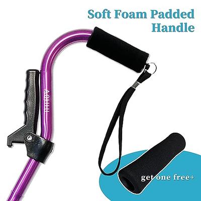 AOHHL Quad Walking Cane Foldable Adjustable Portable Stick Men & Women and  Seniors - Lightweight & Sturdy with 4-Pronged Base for Extra Stability  Balance,Self Standing Gifts for mom Dad(Purple) - Yahoo Shopping