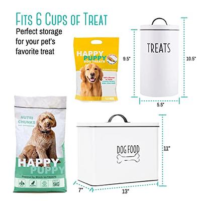 Kytely Dog Food Storage Container Small, Airtight Cat Food Container with  Measuring Cup, Pet Food Storage Container with Scoop, 4 Seal Buckles Food