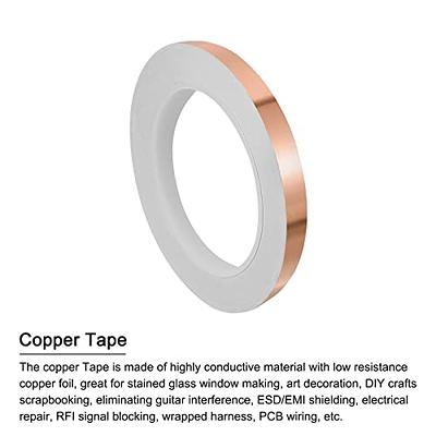 Copper Foil Tape, Highly Conductive Copper Foil Tape For Guitar, Reducing  Electrical Interference For Paper Circuits EMI Shielding 5Meter 