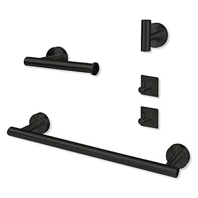 MengxFly Bathroom Hardware Set Black Towel Bar Towel Racks for Bathroom  6-Piece Black Towel Rack Bathroom Towel Holder Set Matte Black Bathroom  Accessories Wall Mounted Stainless Steel 16-Inch - Yahoo Shopping