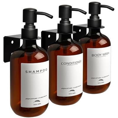 Supforce Shampoo Dispenser for Shower Wall Mount, No Drill Shampoo and  Conditioner Dispenser with Matte Pump and Waterproof Labels, Shower Soap  Dispenser Wall Mounted for Home Bathroom - Amber - Yahoo Shopping