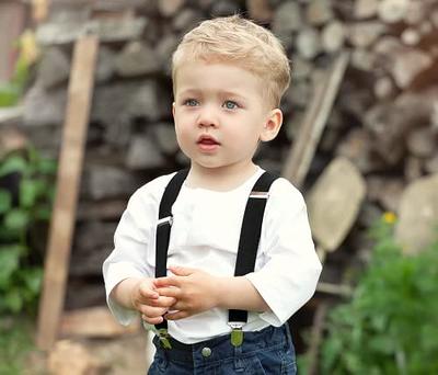 Formal Black Elastic Band Suspenders