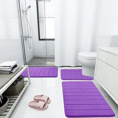 smiry Memory Foam Bath Mat, Extra Soft Absorbent Bathroom Rugs Non Slip  Bath Rug Runner for Shower Bathroom Floors, 24 x 16, Black