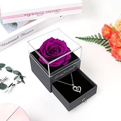 Womens Rose Gifts for Her,Purple Preserved Flowers Rose Gifts for Mom from  Daughter Son, Birthday Gifts for Women, Christmas Rose Gifts for Her,Real  Flower Gifts with Necklace for Women,Wife,Grandma - Yahoo Shopping