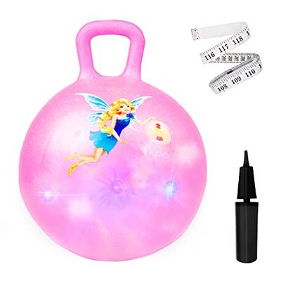 Flybar Hopper Ball for Kids - Bouncy Ball with Handle, Durable