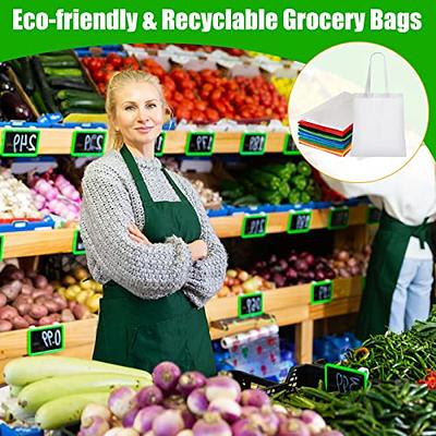 Jexine 100 Pack Non Woven Tote Bags Bulk 13 x 15 Inch Large Reusable  Grocery Bags