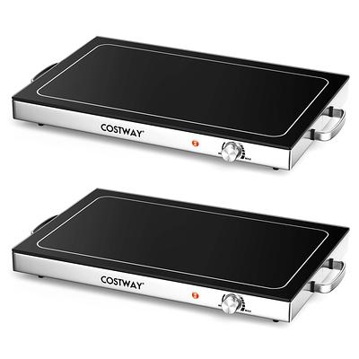 Costway 22''x 14'' Electric Warming Tray Hot Plate Dish Warmer w/  Adjustable Temperature 