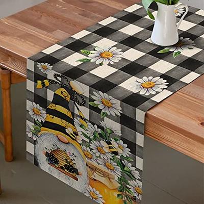 Seliem Spring Bee Gnome Table Runner, Honey Black White Buffalo Plaid Check  Home Kitchen Dining Decor, Summer Seasonal Farmhouse Daisy Decorations  Indoor Outdoor Anniversary Party Supply 13 x 72 Inch - Yahoo Shopping