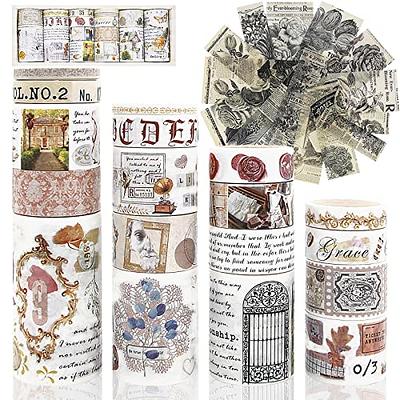 10 Rolls Washi Tape Set Foil Floral Decorative Masking Paper Sticker for  Craft Scrapbook Journal DIY Gift Wrapping