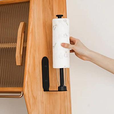 Fenyiti Kitchen Paper Towel Holder Under Cabinet with Damping Effect,Single  Hand Operable Wall Mounted Paper Towel Holder with Self-Adhesive and Screw  for Kitchen,Bathroom,RV,12 Inch (A Black) - Yahoo Shopping