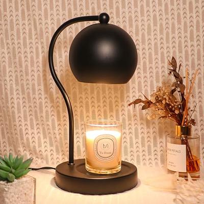 Dimmable Candle Warmer Lamp,with 2H/4H/8H Timer,Electric Candle Melter,2  Bulbs Included,Safety Night Lamp for Aromatherapy Candles,Scented Candles