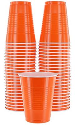 Amcrate Disposable Plastic Cups, Burgundy Colored Plastic Cups, 18-Ounce Plastic Party Cups, Strong and Sturdy Disposable Cups for Party