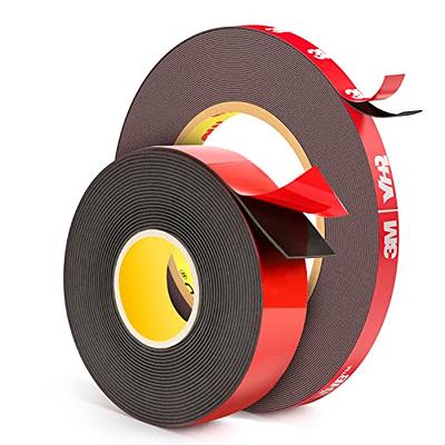 MILEQEE Double Sided Tape Heavy Duty, Mounting Tape Clear, Strong Adhesive Strips Sticky Tape, Reusable Transparent Tape for Home Office Deco(1.18