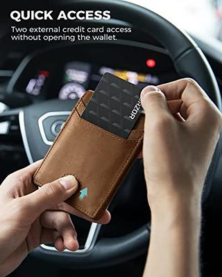 AirTag Popup Wallet | RFID Protected Trackable Leather Wallet for Men Brown