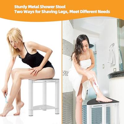 Metal Corner Shower Stool for Shaving Legs Shower Stool for