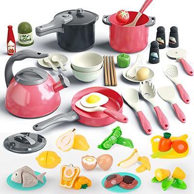 Juboury Pretend Play Kitchen Set - Toy Kitchen Accessories with