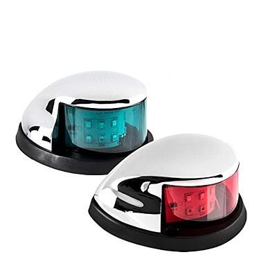 LED Boat Navigation Light Red and Green LED Marine Navigation Light Boat  Bow Light for Pontoon and Small Boat (Silver) - Yahoo Shopping