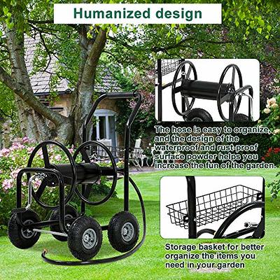 VEVOR VEVOR Hose Reel Cart, Hold Up to 175 ft of 5/8'' Hose (Hose Not  Included), Garden Water Hose Carts Mobile Tools with Wheels, Heavy Duty  Powder-coated Steel Outdoor Planting for Garden