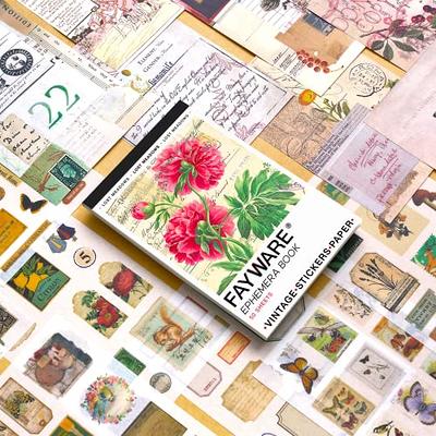 Ephemera for Junk Journals - 1278 Washi Stickers for Journaling and 60  Scrapbook Papers - 3 Sticker Books for Adults - Yahoo Shopping