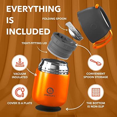 JOOPETALK Thermo for Hot Food Kids 17oz Soup Thermo Insulated Food Jar Lunch  Container Keeps Hot/Cold Vacuum Stainless Steel Thermo Lunch Box With  Handle Folding Spoon for School, Office, Travel - Yahoo