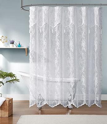 Extra Long Shower Curtains Shabby Chic Ruffled White Shower Curtain Cotton Shower  Curtains Farmhouse Bathroom 