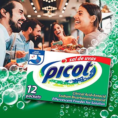 Picot Sal De Uvas Effervescent Antacid. Heartburn, Indigestion, and Upset  Stomach Relief. Fast and Effective. 6 Packets. Pack of 3