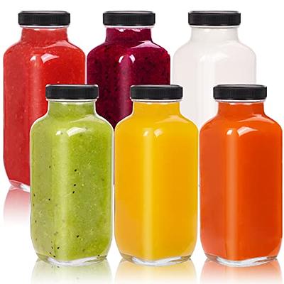 16oz 10 Pack Glass Juice, Kombucha and Smoothie Bottles with Lids