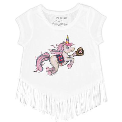Lids Atlanta Braves Tiny Turnip Girls Toddler Heart Bat Fringe T-Shirt -  White
