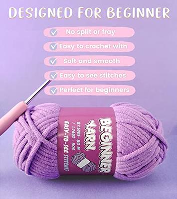 1PCS Yarn for Crocheting,Soft Yarn for Crocheting,Crochet Yarn for  Sweater,Hat,Socks,Baby Blankets(Brown with 1 Crochet Hook)