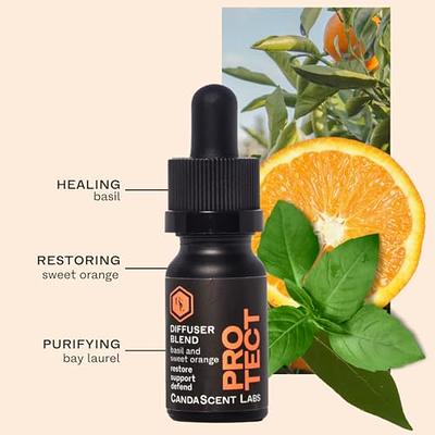 CandaScent Labs Protect Science Backed 100% Organic Essential Oils Blend  for Scent Diffuser with Basil & Sweet Orange (.33 oz/10 ml) - Yahoo Shopping