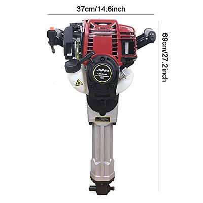 37.7 Cc 4 Stroke Gas Powered Demolition Jack Hammer Concrete Breaker Hammer  Drills for Concrete Breaker Drill with 2 Chisels 1200W for Rock Breaking/Dig  Up Soil Ball/Tree Transplanting (Red) - Yahoo Shopping