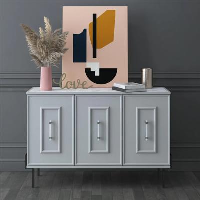 Gwyneth White Marble Closet Vanity with Shelves