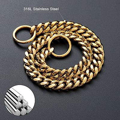 Gold Chain Choker Women, Thick Heavy Solid 316L Stainless Steel