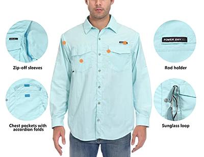 Little Donkey Andy Men's Long Sleeve Fishing Shirt with Detachable Sleeves,  Breathable and Fast Dry Light Blue XS - Yahoo Shopping