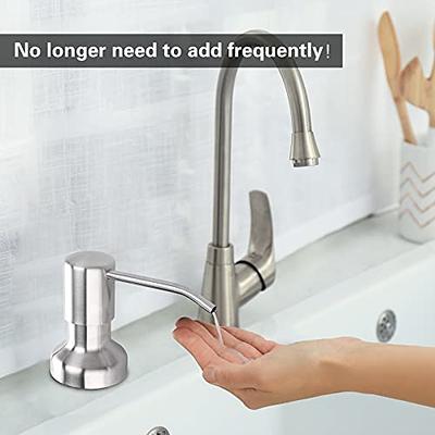 Soap Dispenser for Kitchen Sink(Brushed Nickel),Stainless Steel Countertop  Dish Soap Dispenser Pump with Extension Tube kit