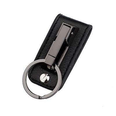 PH PandaHall Fish Hook Keychain, Brass Key Ring Golden Solid U Shape Key  Hook Belt Keyring Pocket Clip with Key Shackle Heavy Duty Car keychain for