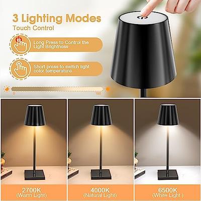 GADTOM LED Touch Cordless Table Lamp,Rechargeable Portable 5200mAh Battery  Operated Table Lamp,3-Levels Brightness Dimmable Desk Lamps for Bedroom  Home Reading Office Bar Cafe Patio(White) - Yahoo Shopping