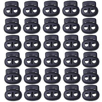 J.CARP 30Pcs Black Plastic Cord Locks End Spring Toggle Stopper, Double  Hole Elastic Cord Adjuster, Suit for Drawstrings, Bags, Shoelaces,  Clothing, Paracord, and more - Yahoo Shopping