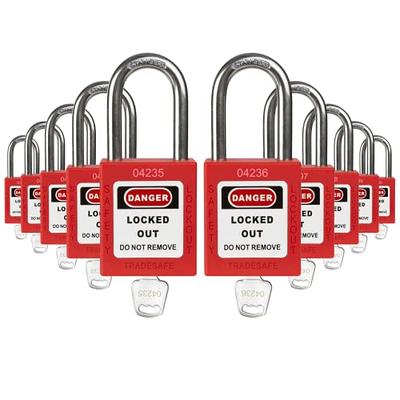Different colour Lockout-Tagout safety padlocks