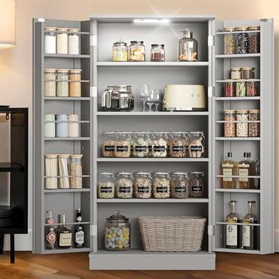 VECELO 72in Tall Kitchen Pantry Cabinet with Doors and Shelves Large F