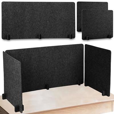  Jetec Clamp on Desk Divider for Office Acoustic Desk Privacy  Panel Sound Proof Dividers Sound Absorbing Cubicle Wall Desk Partition Standing  Desk Accessory (Light Gray,24 x 16 Inch) : Office Products