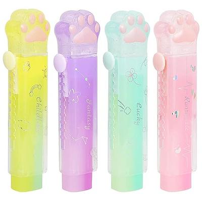 Harloon 8 Pieces Cute Pastel Colorful Highlighters Set Mini Kawaii  Highlighters Pens Blocks Cat Octopus Flower Cat's Claw Heart Bear Shaped  Cool