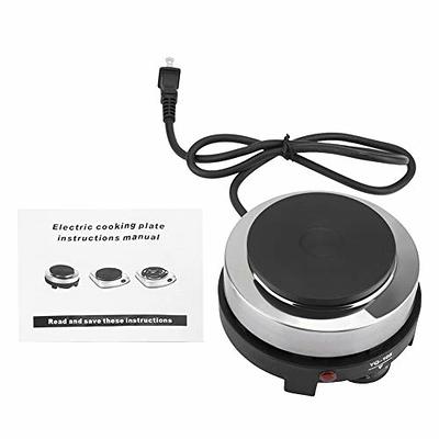 Cusimax Portable Electric Hot Plate for Cooking,1500W Countertop Single  Burner, Cast Iron Stove, Concealed Handle, Temperature Controls, Compatible